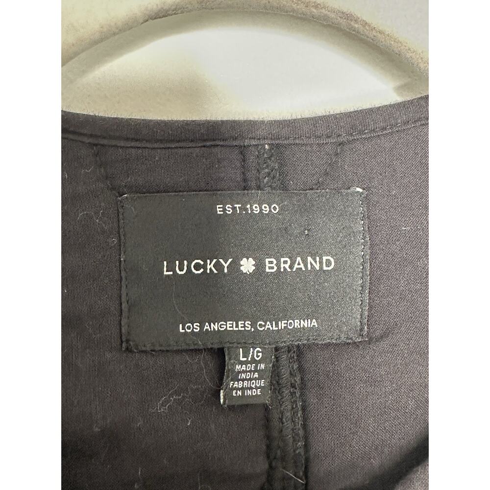 Lucky Brand Black Quilted Snap-Front Teddy Jacket - Picture 3 of 6